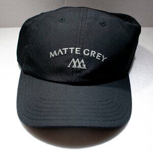 NEW Matte Grey Strapback Golf Hat Mens Black Adjustable Baseball Cap Casual